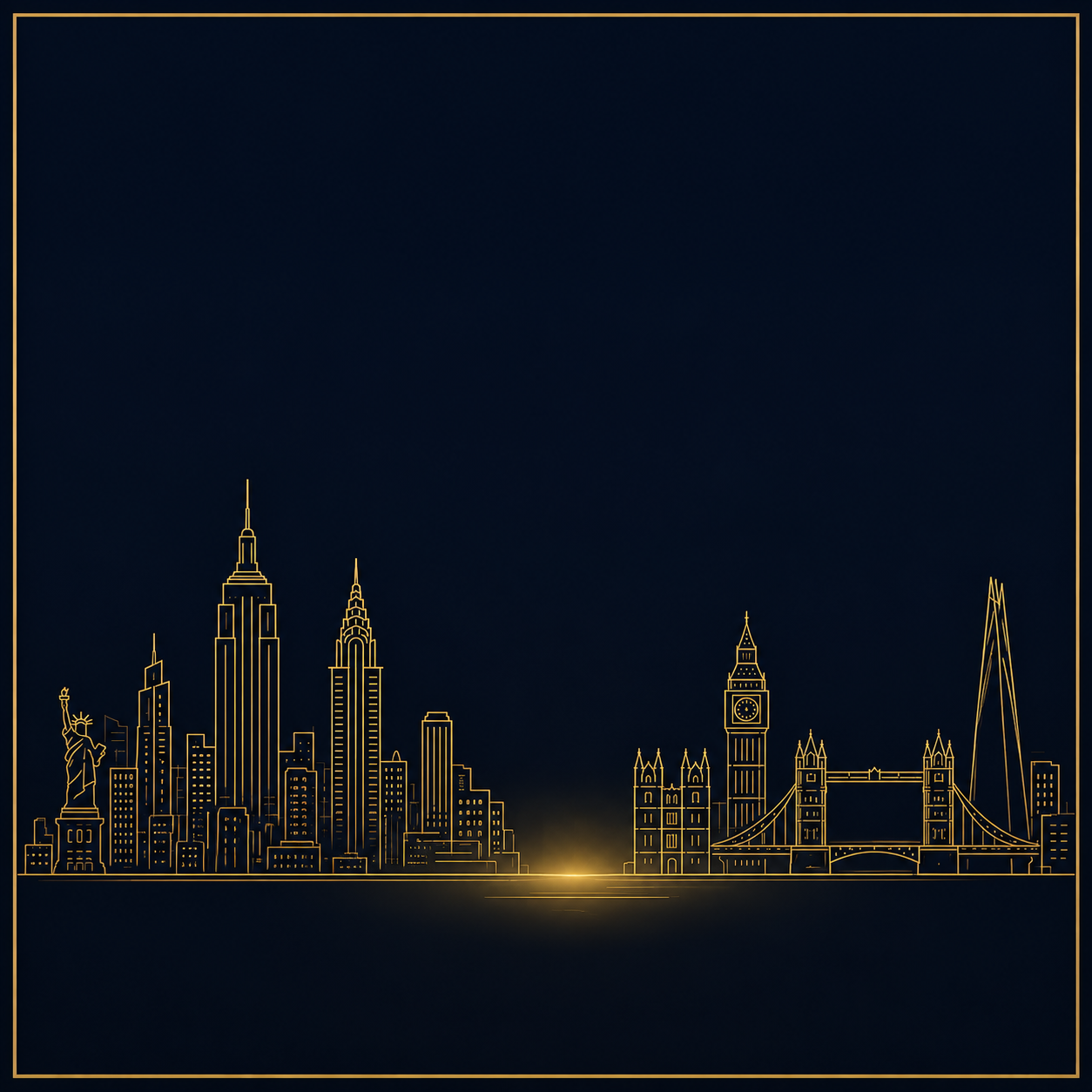 US and UK skyline